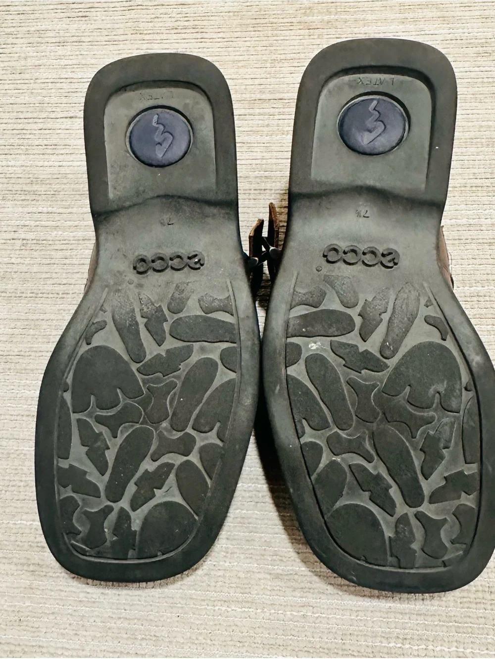 ECCO Men's Brown Leather Fisherman Sandals Casual Shoes US 7.5 $149.95 EUC *